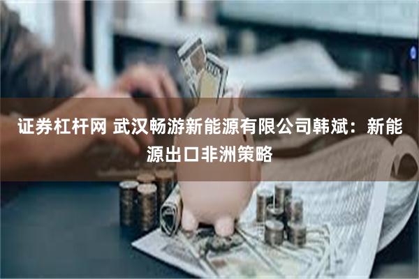 证券杠杆网 武汉畅游新能源有限公司韩斌：新能源出口非洲策略