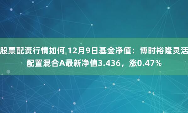 股票配资行情如何 12月9日基金净值：博时裕隆灵活配置混合A最新净值3.436，涨0.47%