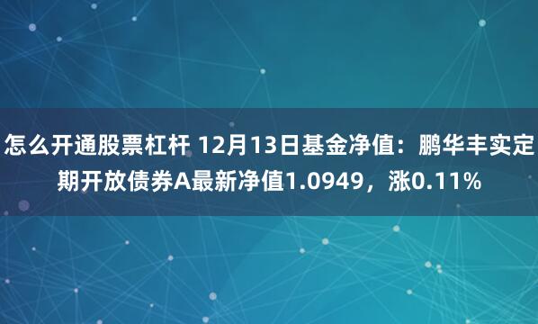 怎么开通股票杠杆 12月13日基金净值：鹏华丰实定期开放债券A最新净值1.0949，涨0.11%